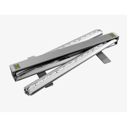 RED LED Express - luminous scissor rollup, wall with double-sided design, tool-free folding