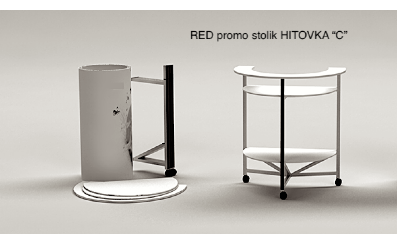 RED HITOVKA "C" promo stolík, reklamný pult