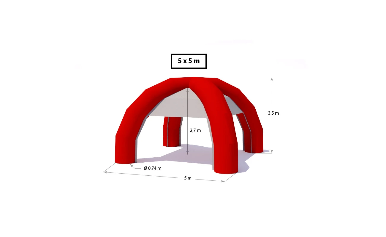 Nafukovací stan IGLU 5x5m