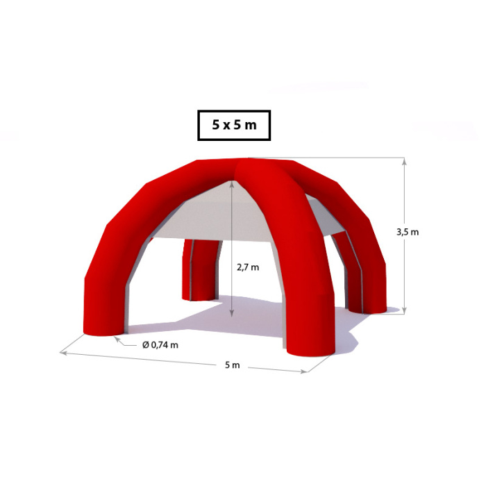 Nafukovací stan IGLU 5x5m