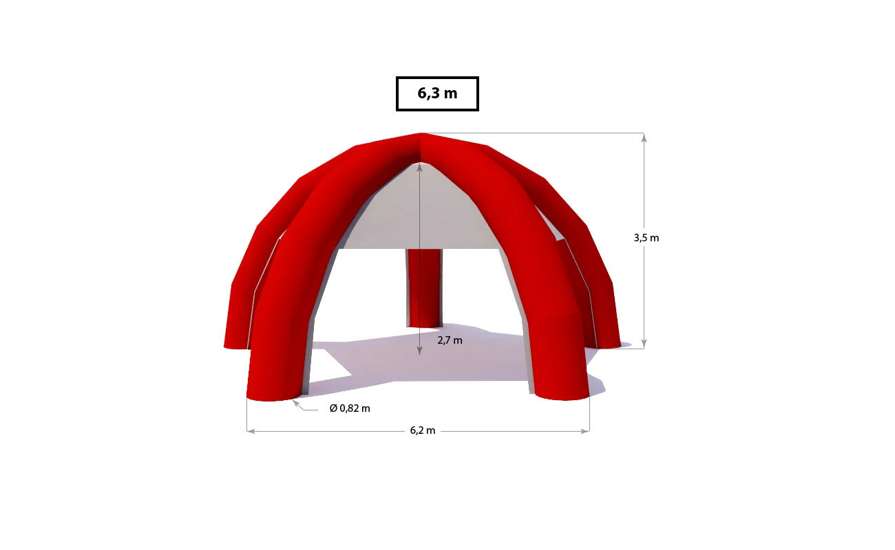 Nafukovací stan IGLU 6,3m (5 nôh)