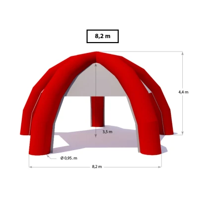 Nafukovací stan IGLU 8,2 m (5 nohou)
