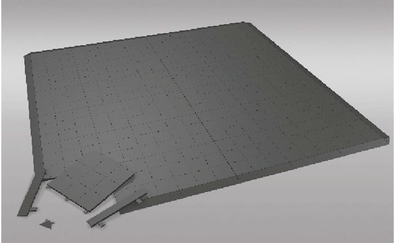 Plastic grey mobile floor (0,5x0,5 m)