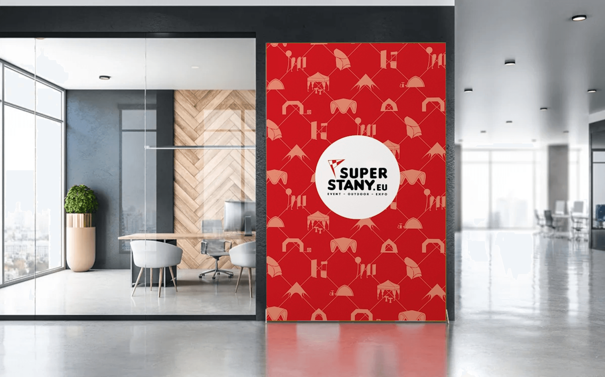 Výstavná textillná stena EGO, stojaci ALU reklamný rám, 12 rozmerov 1 textstena ego indoor
