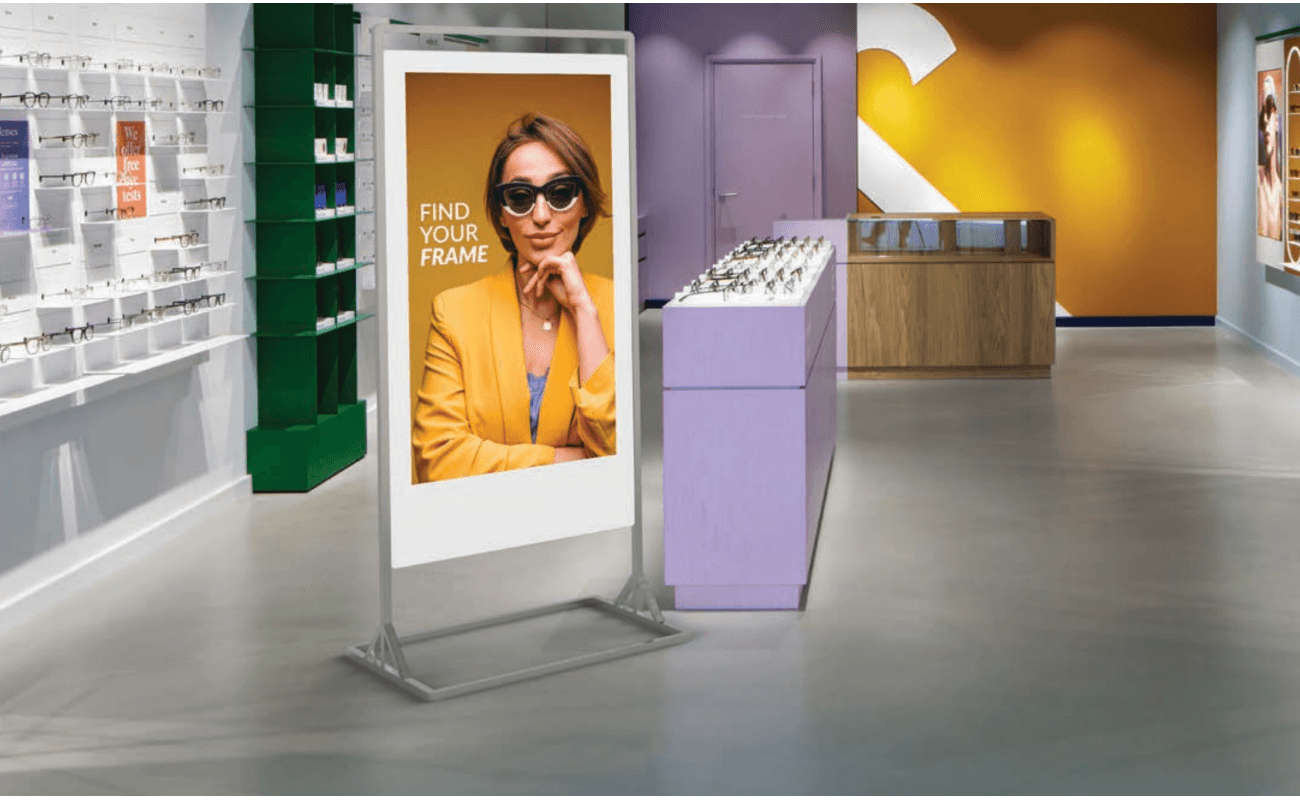Digitálny stojan, obojstranný reklamný display prehráva video, obrázky a zvuk - SLIM 1 SLIm digitalny stojan 01445
