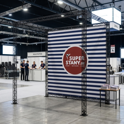 Modulárny výstavný expo stánok - X-BLACK 3x2m – Obrázok 2
