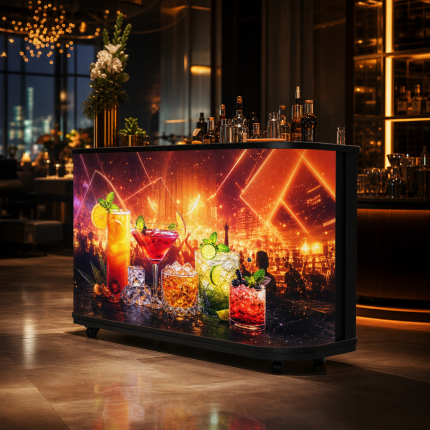 Digitálny pult a recepcia - LED SCREEN BAR s integrovanou obrazovkou – Obrázok 10