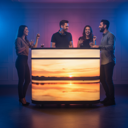 Digitálny pult a recepcia - LED SCREEN BAR s integrovanou obrazovkou – Obrázok 14