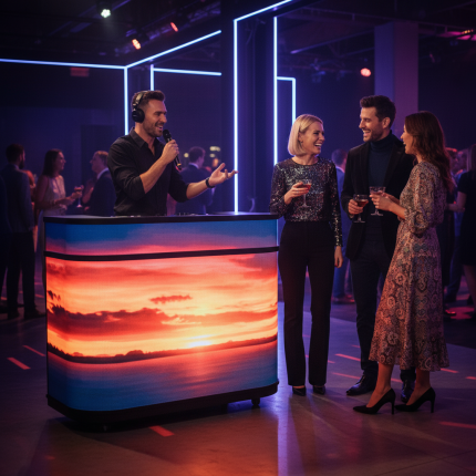 Digitálny pult a recepcia - LED SCREEN BAR s integrovanou obrazovkou – Obrázok 15