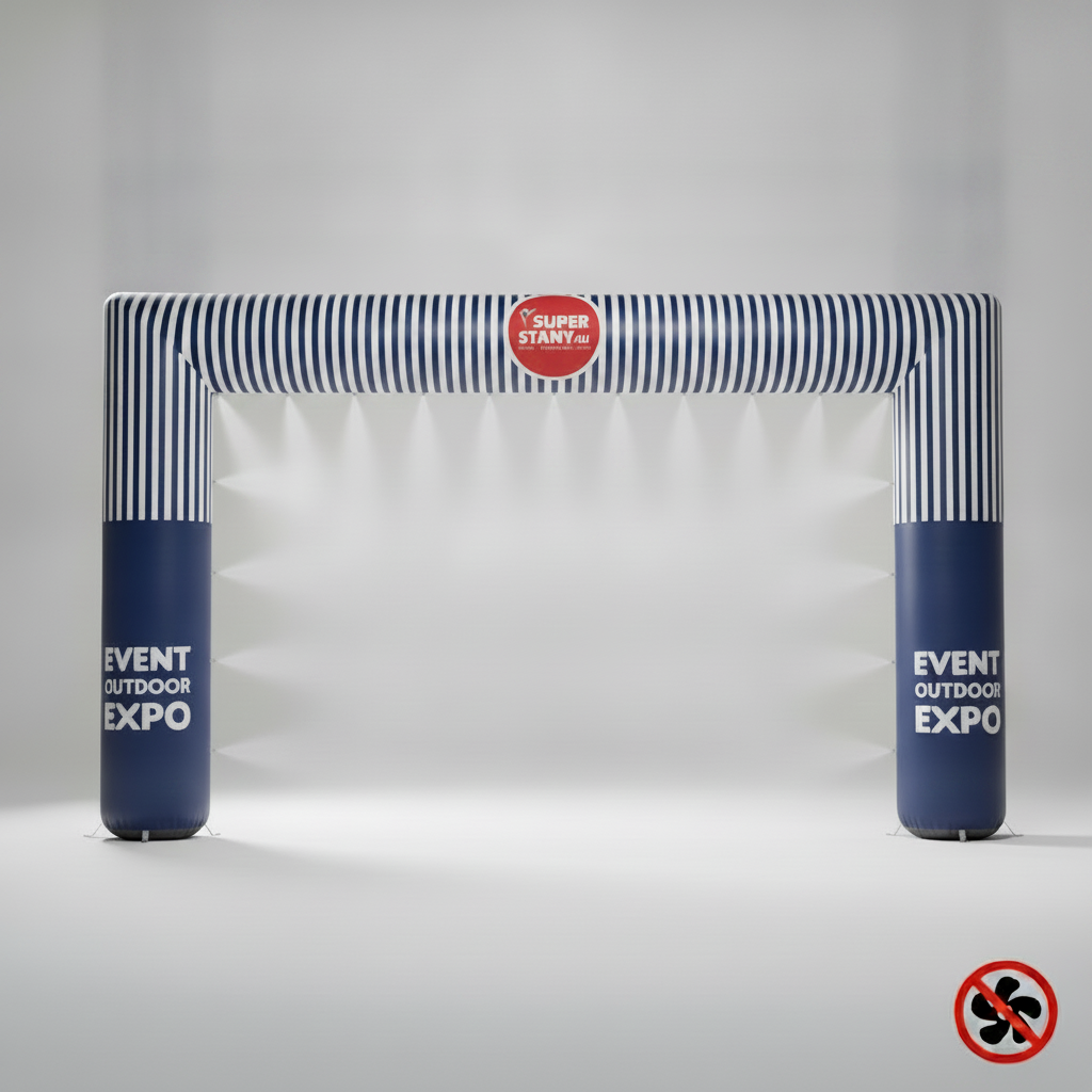 Pneumatická reklamná brána OBDĹŽNIK na športovom evente Pneumatická brána OBDĹŽNIK, reklamný športový oblúk – Obrázok 1